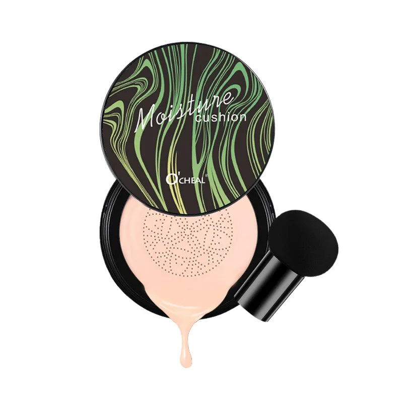 Ocheal BB Cream Air Cushion Compact Make Up Foundation Concealer Cream for Face Cosmetics Makeup Mushroom Head Puff