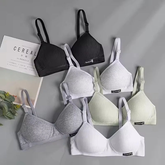 Baumwolle Damen AB Cup BH Unterwäsche Wireless Gathering ComfortableV-BH Damen Upward Push Unterwäsche