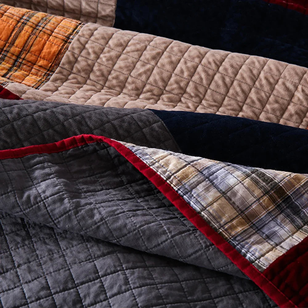 Conjunto de 3 Peças - colcha de algodão, cobertor para cama e capa de  colchão