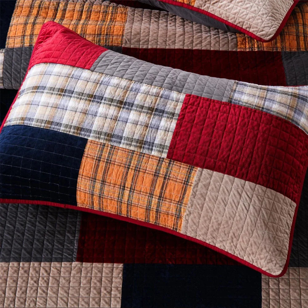 Conjunto de 3 Peças - colcha de algodão, cobertor para cama e capa de  colchão
